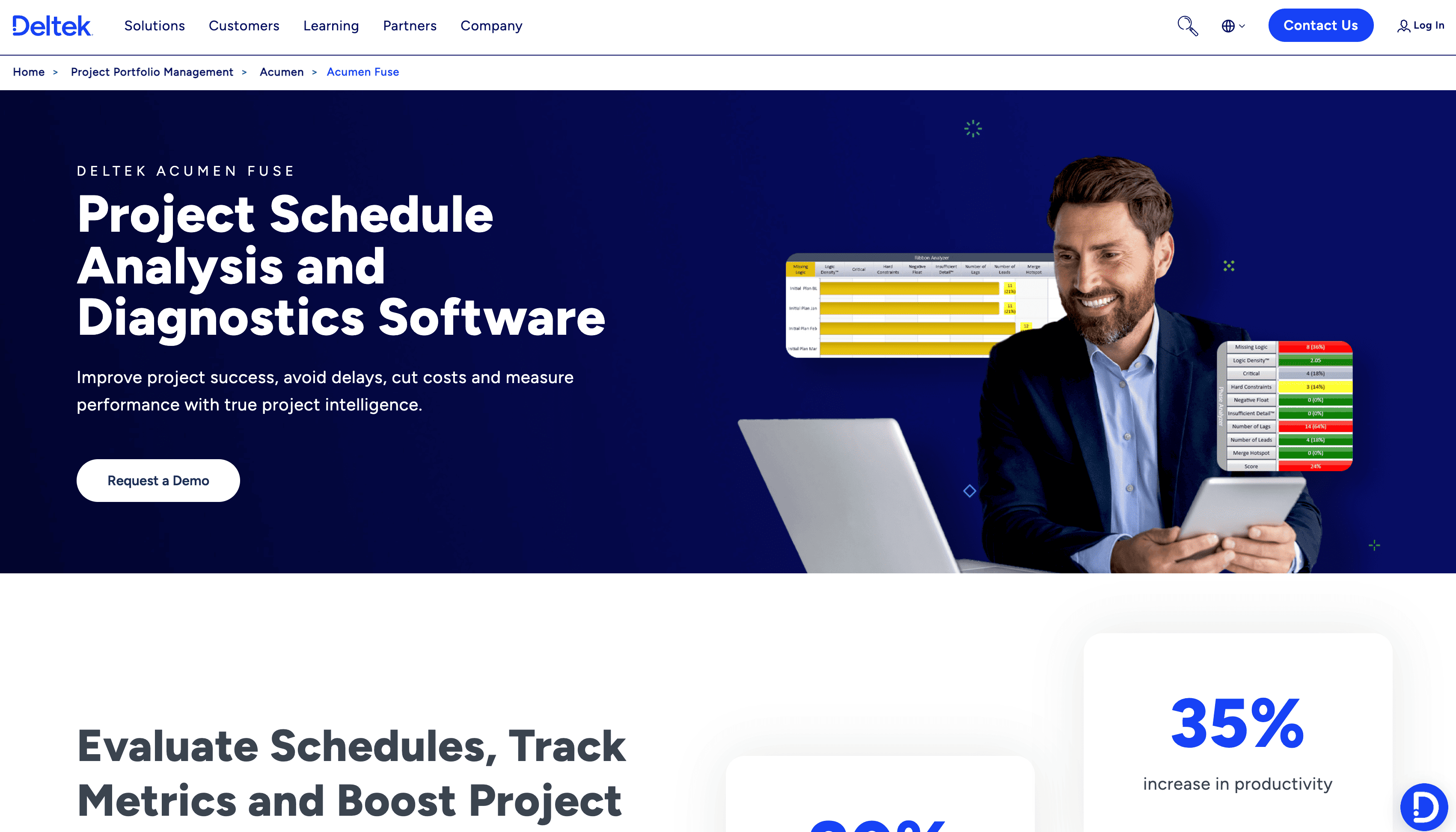 Deltek Acumen Fuse Homepage