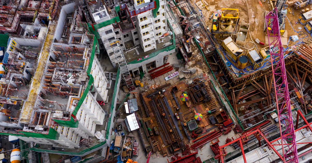 construction-project-job-site-aerial-view